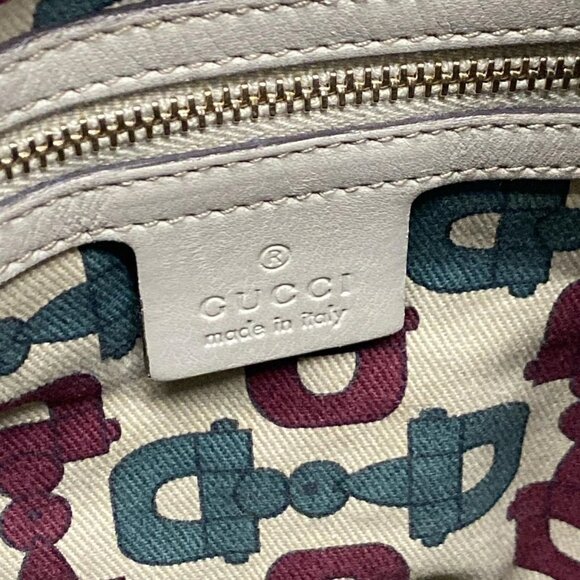 GUCCI Indie 177139 Gray Beige Leather - Tote Bag - Picture 14 of 16